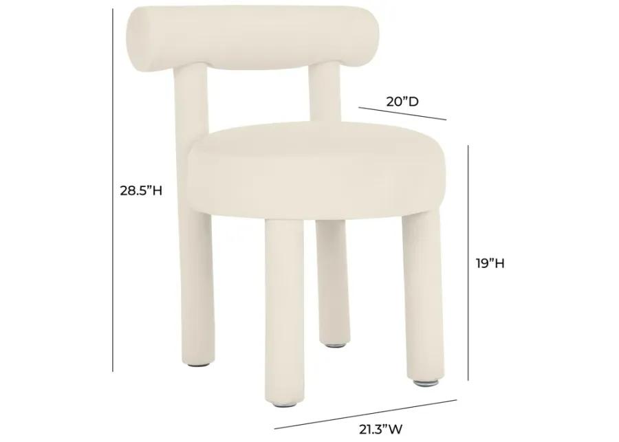 Carmel Cream Velvet Dining Chair