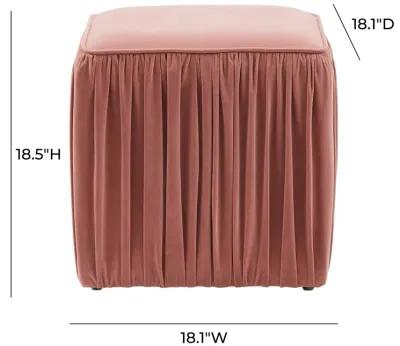 Morgan Mauve Pleated Ottoman