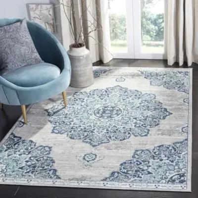 Brentwood 849 Navy / Light Grey 11' X 11' Square Square Powerloomed Rug