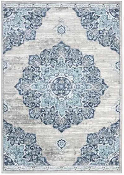 Brentwood 849 Navy / Light Grey 11' X 11' Square Square Powerloomed Rug