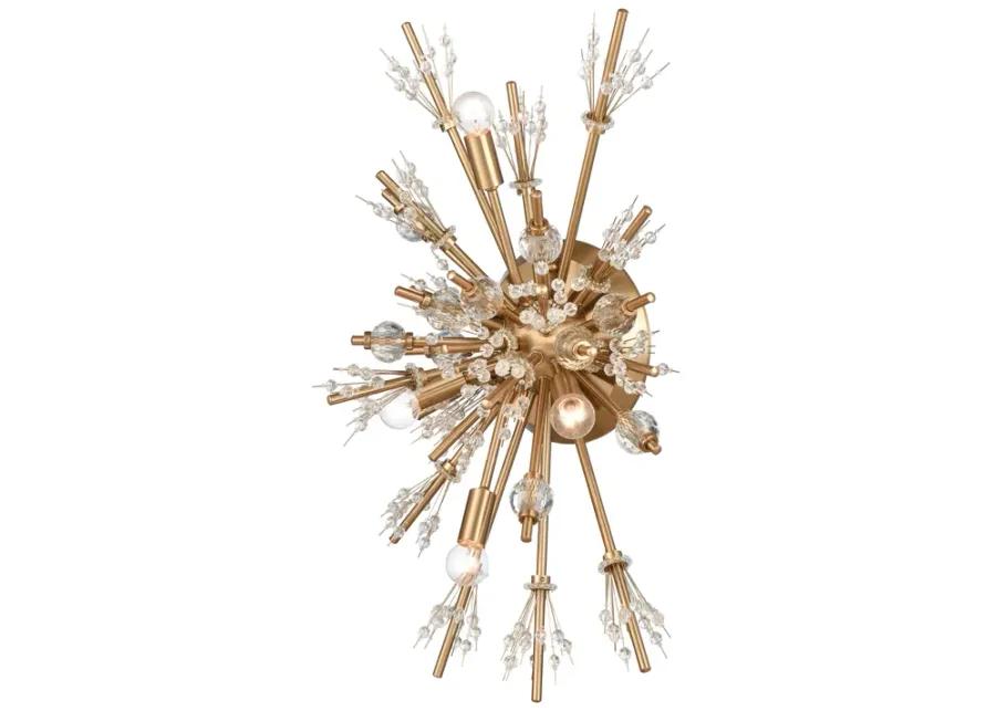 Starburst 26" High 4-Light Sconce - Satin Brass