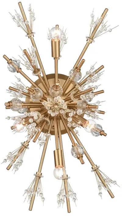 Starburst 26" High 4-Light Sconce - Satin Brass