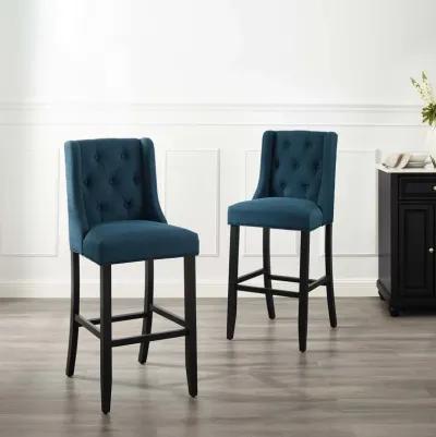 Baronet Bar Stool Upholstered Fabric Set of 2