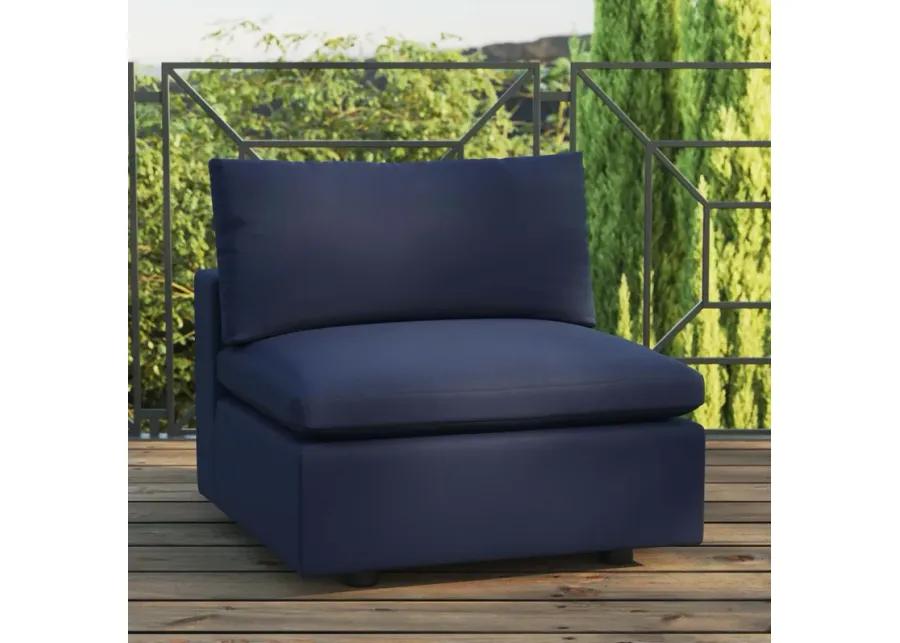 Commix Overstuffed Outdoor Patio Armless Chair