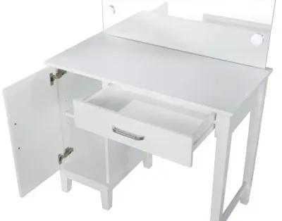 Elijah Vanity Set with LED Lights White and Dark Grey