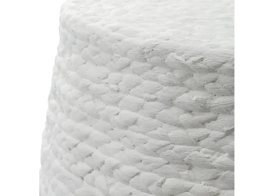 Resort White Accent Stool