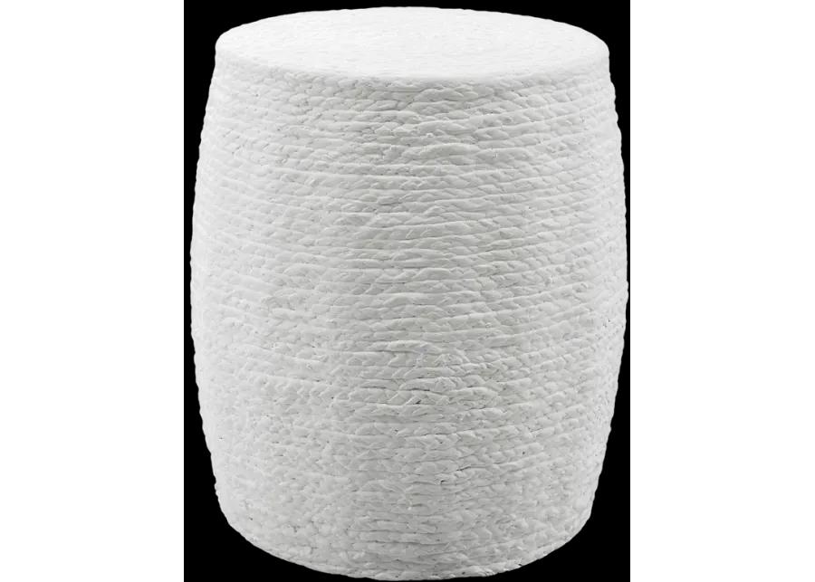 Resort White Accent Stool