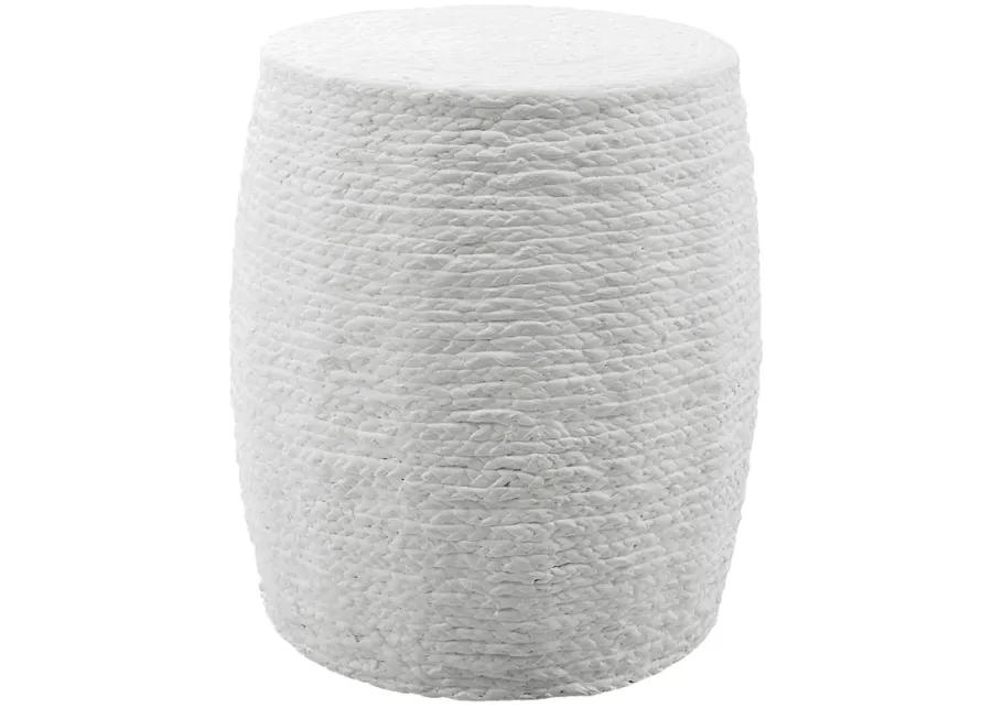 Resort White Accent Stool