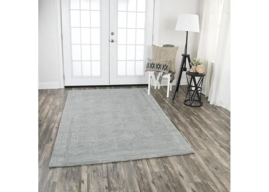 Fifth Avenue Gray Squares Wool 9'x12' Rectangle Rug