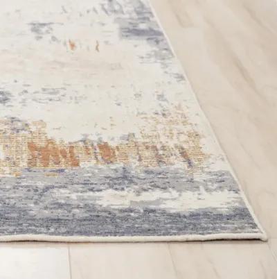 Ventura Beige/Multi Abstract Washed Wool 9'x12' Rectangle Rug