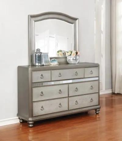 Bling Game 7-drawer Dresser Metallic Platinum