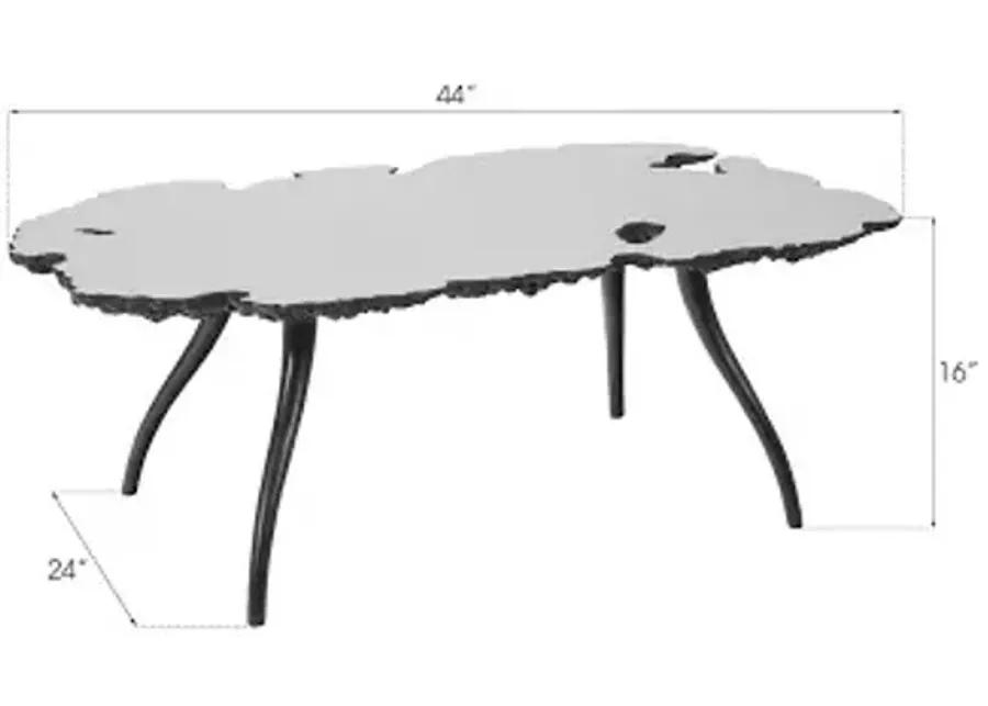 Lava Coffee Table on Iron Legs