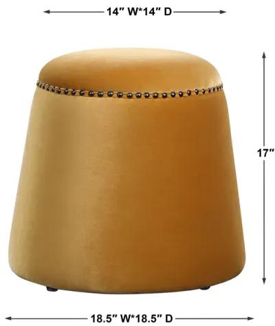 Gumdrop Mustard Ottoman 