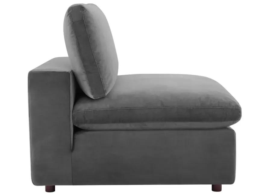 Commix Down Filled Overstuffed Performance Velvet 4-Seater Sofa