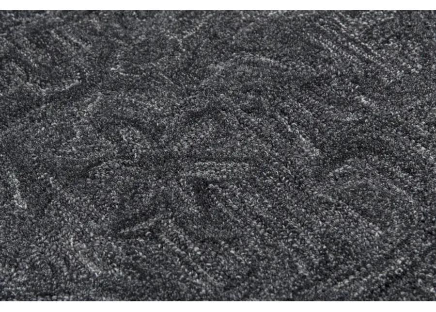 Fifth Avenue Dark Gray Damask Wool 10' x 13' Rectangle Rug