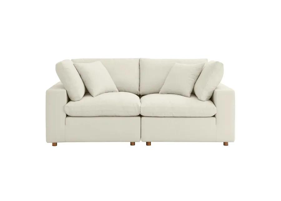 Commix Down Filled Overstuffed 2 Piece Sofa 