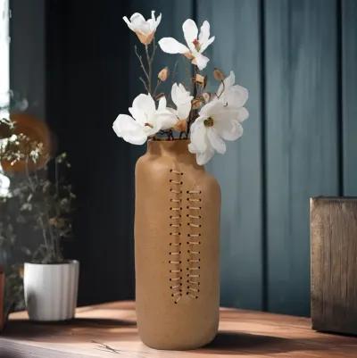 Ecomix, 18" Stitched Up Vase, Terracotta