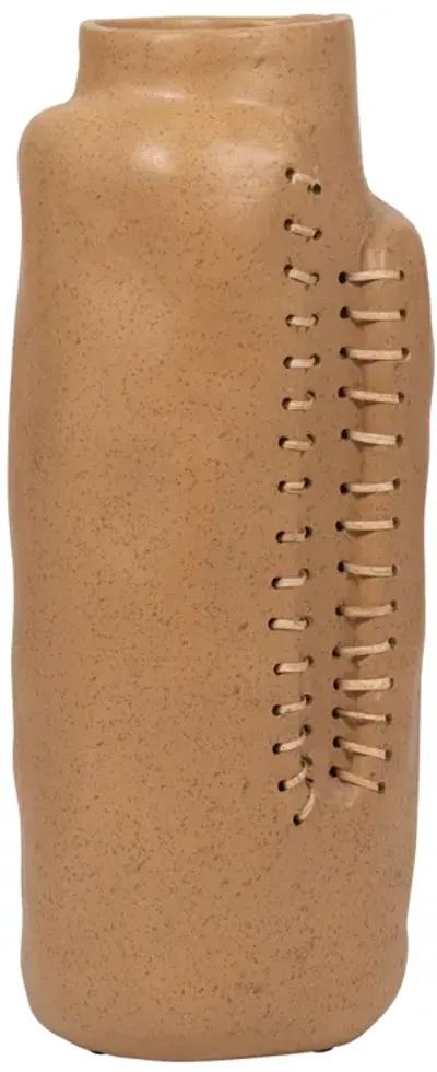 Ecomix, 18" Stitched Up Vase, Terracotta