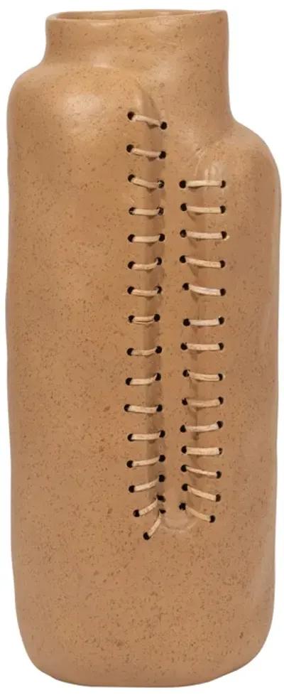 Ecomix, 18" Stitched Up Vase, Terracotta