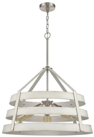 Brigantine 24" Wide 5-Light Satin Nickel Chandelier 