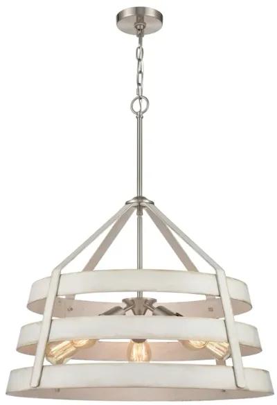 Brigantine 24" Wide 5-Light Satin Nickel Chandelier 