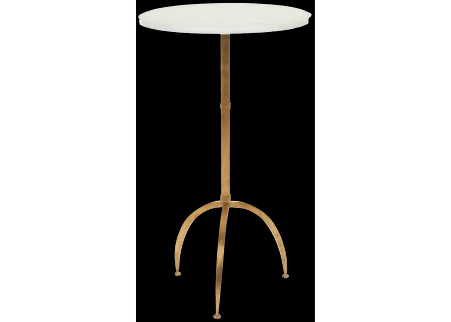 MYRNA ROUND TOP GOLD LEAF ACCENT TABLE