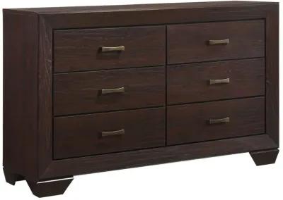 Alaric 6-Drawer Dresser Dark Cocoa