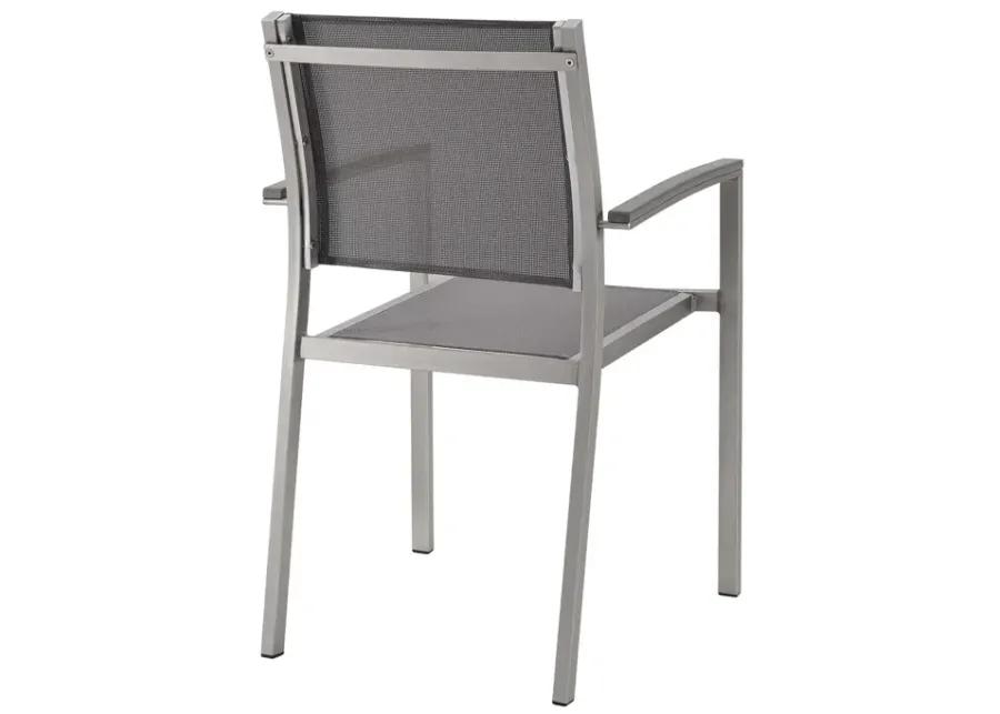 Shore Dining Chair Outdoor Patio Aluminum Set of 2