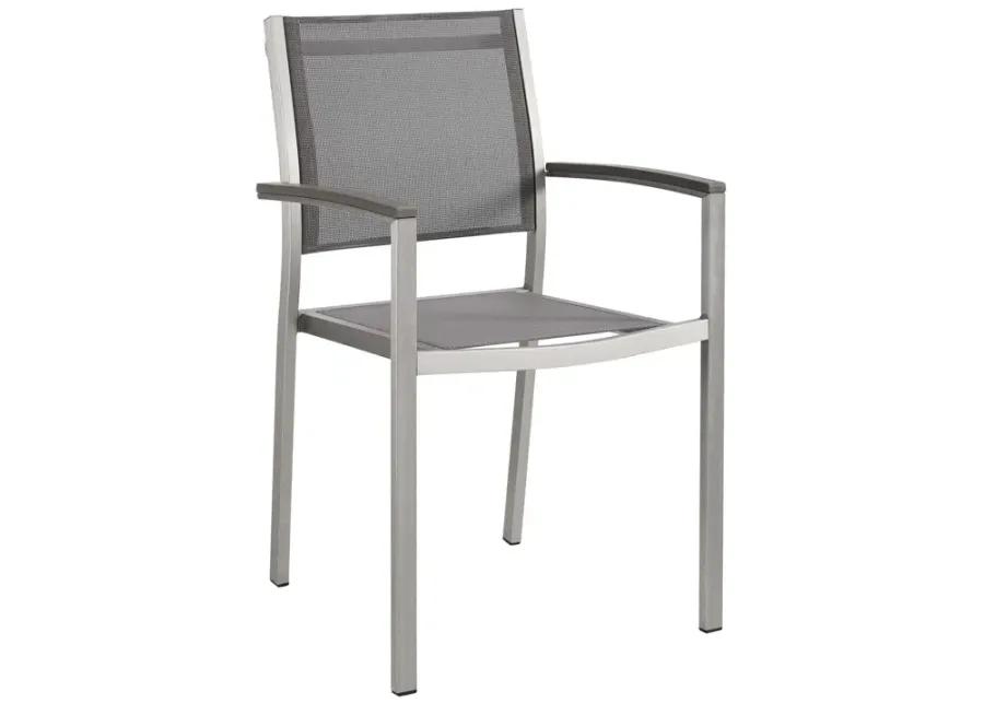 Shore Dining Chair Outdoor Patio Aluminum Set of 2