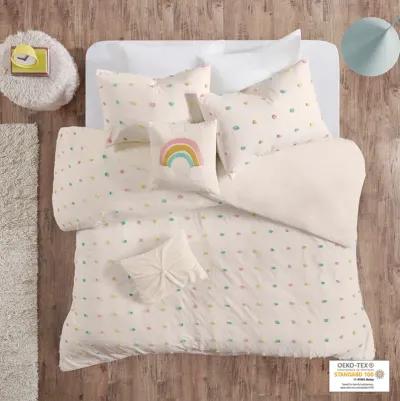 Urban Habitat Kids Callie Multi Cotton Jacquard Pom Pom Duvet Cover Set