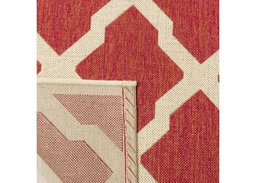 LINDEN 122 Collection LND122Q-5 Red / Creme 5'-3" X 7'-6"