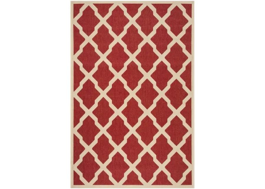 LINDEN 122 Collection LND122Q-5 Red / Creme 5'-3" X 7'-6"