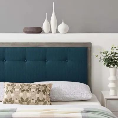 Draper Tufted Queen Fabric and Wood Headboard