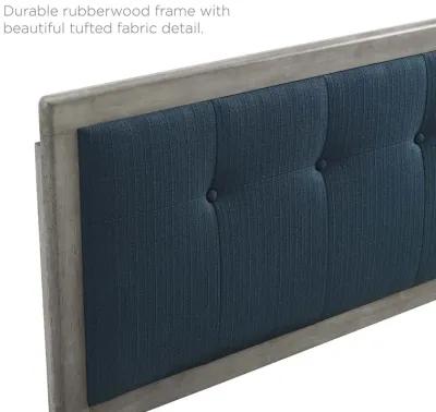 Draper Tufted Queen Fabric and Wood Headboard