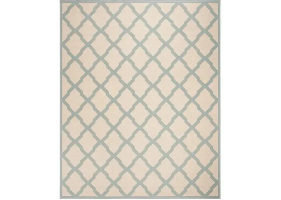 LINDEN 122 Collection LND122L-8 Cream / Aqua 8' X 10'