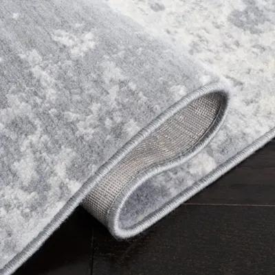 Brentwood 822 Grey / Ivory 5'-3" X 7'-6" Medium Rectangle Powerloomed Rug