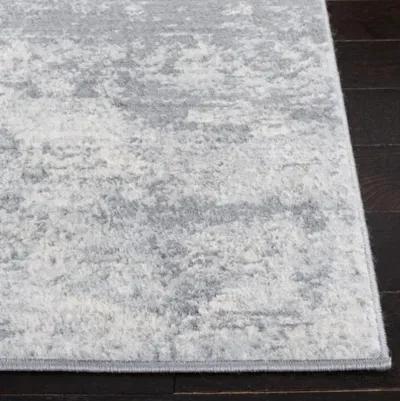 Brentwood 822 Grey / Ivory 5'-3" X 7'-6" Medium Rectangle Powerloomed Rug