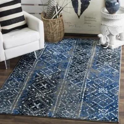 Adirondack Contemporary Silver / Multi 2'-6" X 8' Powerloomed Rug