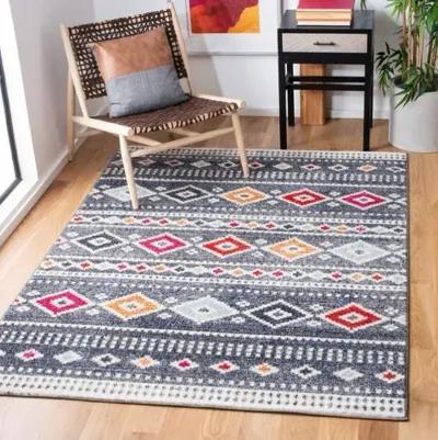 Adirondack Contemporary Grey / Beige 8' X 10' Powerloomed Rug