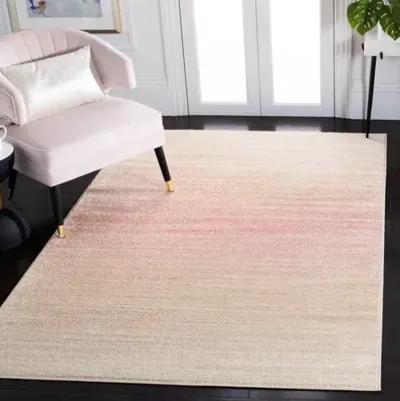 Adirondack Contemporary Pink / Ivory 2'-6" X 8' Powerloomed Rug