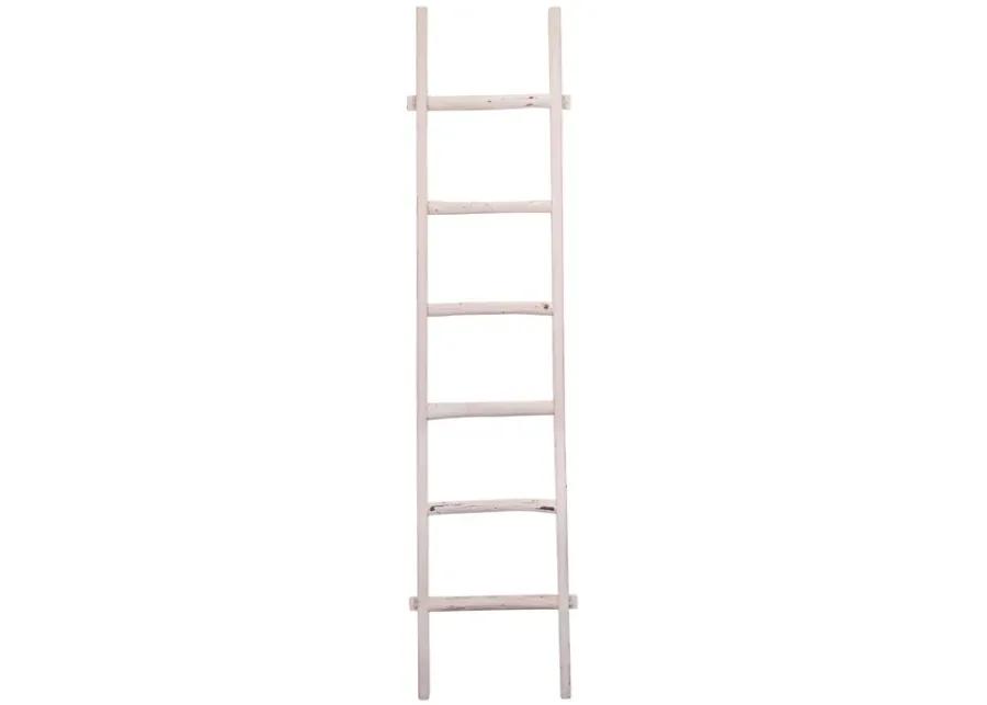 Wooden , Decorative 76" Ladder, White