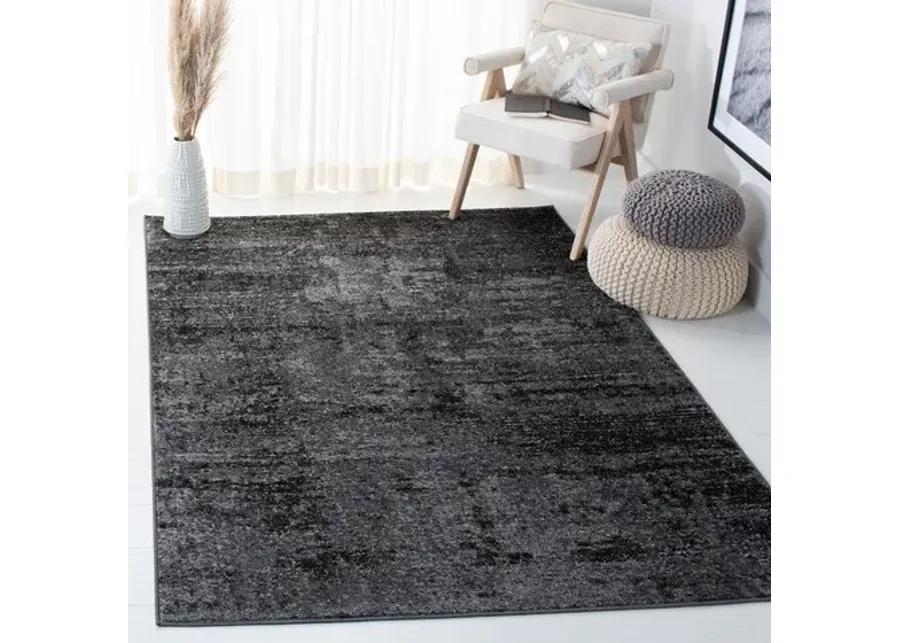 Adirondack Contemporary Black / Ivory 2'-6" X 8' Powerloomed Rug