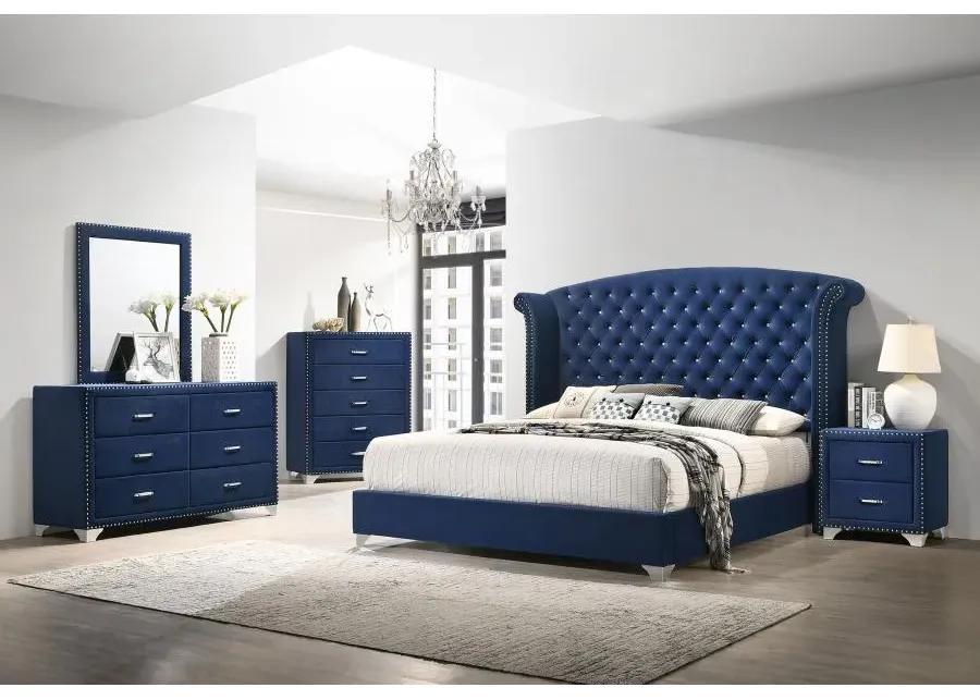 Melody 6-drawer Upholstered Dresser Pacific Blue