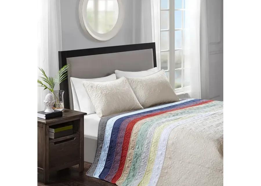 Madison Park Quebec Navy Reversible Bedspread Set