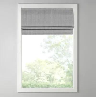 Madison Park Galen Grey Basketweave Room Darkening Cordless Roman Shade