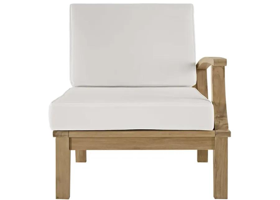 Marina Outdoor Patio Teak Right-Facing Sofa