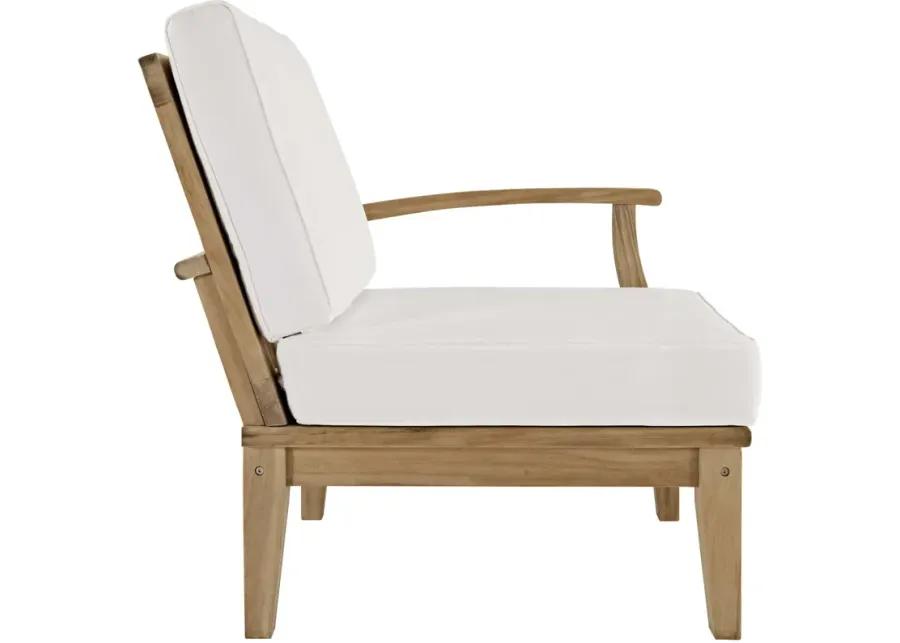 Marina Outdoor Patio Teak Right-Facing Sofa