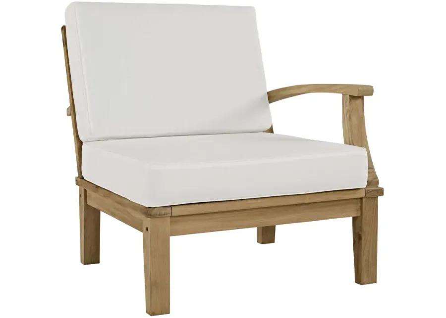 Marina Outdoor Patio Teak Right-Facing Sofa