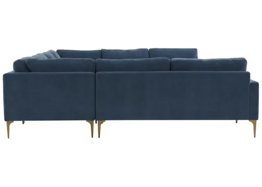 Serena Blue Velvet U-Sectional