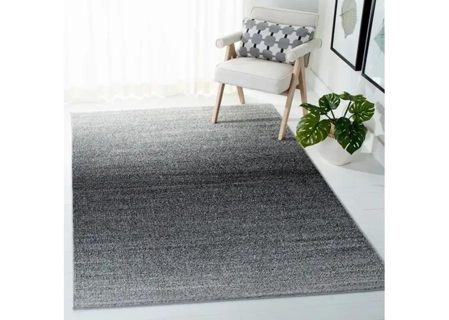 Adirondack Contemporary Grey / Dark Grey 2'-6" X 8' Powerloomed Rug